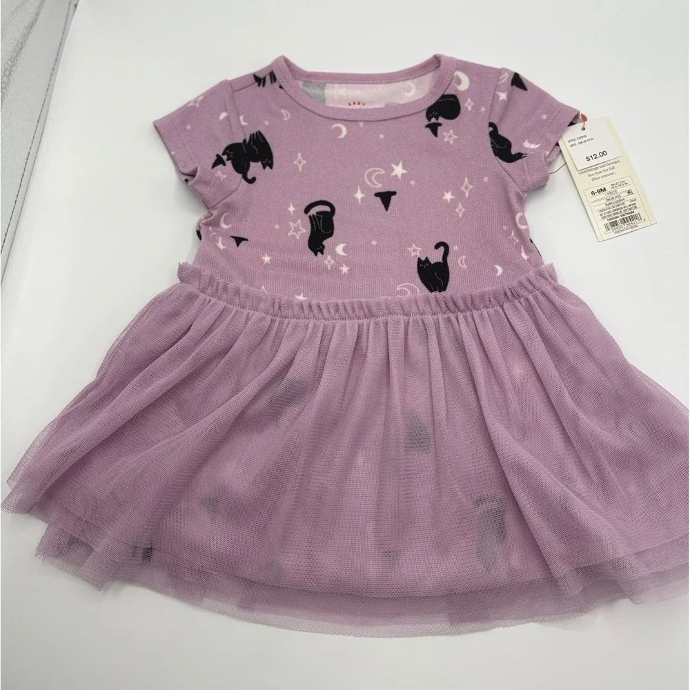 NEW infant girls size 6/9 months Cat & Jack Halloween outfit dress. Sooo soft